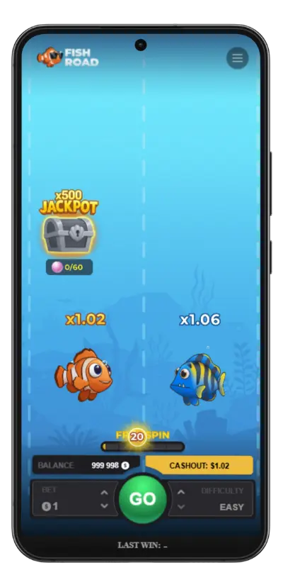 Fish Road – start rundy